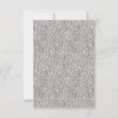 Sparkly Silver Glitter, Champagne Verjaardag Kaart (Achterkant)