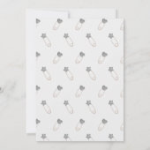 Sparkly Silver Glitter Drip Baby shower Invitation Kaart (Achterkant)