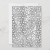 Sparkly Silver Glitter Folie Leopard Afdrukdag Kaart (Achterkant)