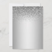 Sparkly Silver Glitter Grey Ombre 21e verjaardag Kaart (Achterkant)
