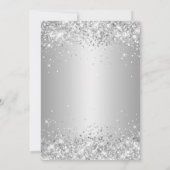 Sparkly Silver Glitter Grijs Ombre 30e verjaardag Kaart (Achterkant)