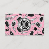 Sparkly Silver Glitter Key Fob Crafter Logo Busin Visitekaartje (Voorkant)