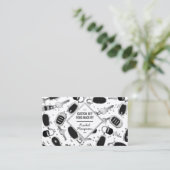 Sparkly Silver Glitter Key Fob Diamond Craft Visitekaartje (Staand voorkant)