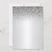 Sparkly Silver Glitter Ombre 30e verjaardag Kaart (Achterkant)