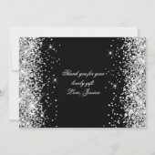 Sparkly Silver Glitter Paars Celestial Photo Bedankkaart (Achterkant)