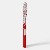 Sparkly Silver Glitter Red Glam Name Case-Mate iPhone Case (Achterkant / Rechts)