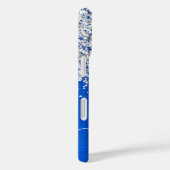 Sparkly Silver Glitter Royal Blue Glam Naam Case-Mate iPhone Case (Achterkant / Rechts)