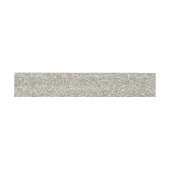 Sparkly Silver Glitter Uitnodigingen Wikkel (Vlak)