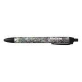 Sparkly Silver grijs mozaïekglitter Personaliseren Zwarte Inkt Pen (Bodem)