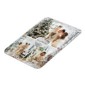 Sparkly Silver Heart Foto Merry Kerstmis Magnet Magneet (Linkerzijde)