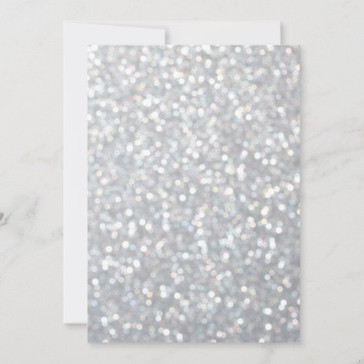 Sparkly Silver Holiday Corporate Invitation Kaart (Achterkant)