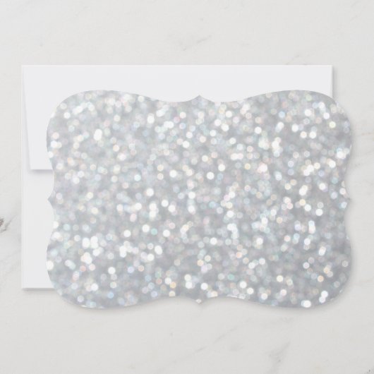 Sparkly Silver Let's Flamingle Sweet Sixteen Kaart (Achterkant)