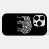 Sparkly Silver Mosaic Elephant iPhone 6 Plus Case-Mate iPhone Case (Achterkant (horizontaal))