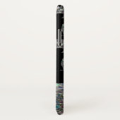 Sparkly Silver Mosaic Glitter Elephant Monogram Case-Mate iPhone Case (Achterkant / rechts)