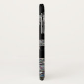 Sparkly Silver Mosaic Glitter Elephant Monogram Case-Mate iPhone Case (Achterkant/links)