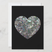 Sparkly Silver Mosaic Glitter Heart Personaliseren Kaart (Voorkant)
