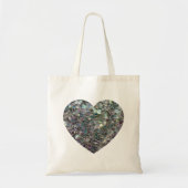 Sparkly Silver Mosaic Heart Tote Bag (Voorkant)