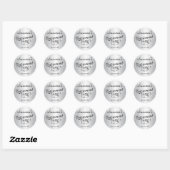Sparkly Silver Retirement Stickers, Party Favors Ronde Sticker (Vel)