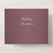 Sparkly Silver Rings & Burgandy Wedding All In One Uitnodiging (Achterkant)
