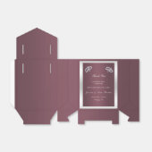 Sparkly Silver Rings & Burgandy Wedding Bedankdoosjes (Uitgevouwen)