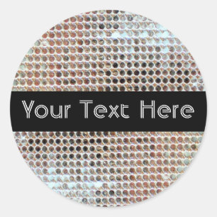 Sparkly Silver Sequins Party Sticker