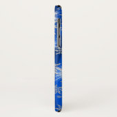 Sparkly Silver Snowflakes op blauw Case-Mate iPhone Case (Achterkant/links)