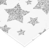 Sparkly Silver Stars Kerst feestdagen Korte Tafelloper (Hoek)