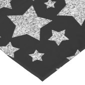 Sparkly Silver Stars Kerst feestdagen Korte Tafelloper (Hoek)