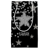 Sparkly Silver Stars persoonlijk Klein Cadeauzakje (Voorkant)