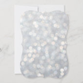 Sparkly Silver Sweet 16 Birthday Invitation Kaart (Achterkant)