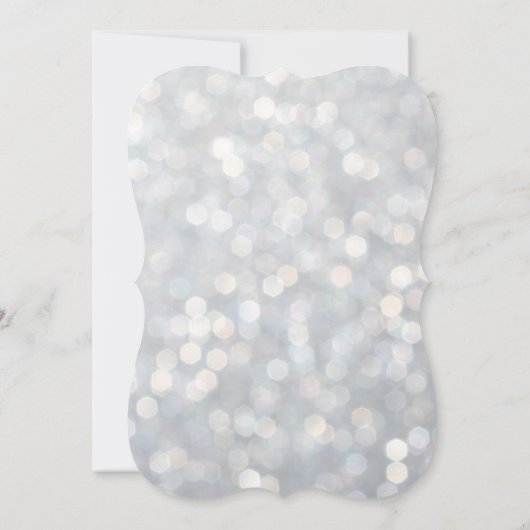 Sparkly Silver Sweet 16 Birthday Invitation Kaart (Achterkant)