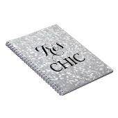 Sparkly Silver ZEER CHIC Notitieboek (Rechterzijde)
