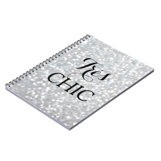 Sparkly Silver ZEER CHIC Notitieboek (Linkerzijde)