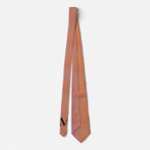 Sparkly Sinaasappel Roze Glitter Monogram Naam Gif Stropdas (Achterkant)