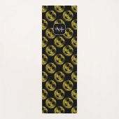 Sparkly Smileys Yellow Gold sparkles Monogram Yogamat (Voorkant)