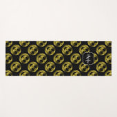 Sparkly Smileys Yellow Gold sparkles Monogram Yogamat (Voorkant (horizontaal))