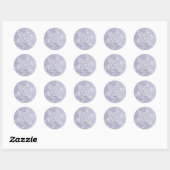 Sparkly Sneeuwvlok Adreslabel Ronde Sticker (Vel)
