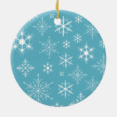 Sparkly Sneeuwvlokken Foto Kerstmis Ornament (Achterkant)