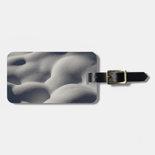 Sparkly Snow Mounds Abstracte Natuur Bagagelabel (Voorkant horizontaal)