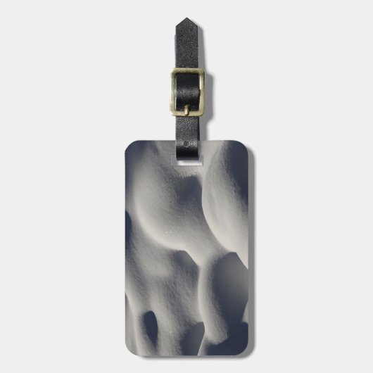 Sparkly Snow Mounds Abstracte Natuur Bagagelabel (Voorkant verticaal)