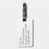 Sparkly Snow Mounds Abstracte Natuur Bagagelabel (Achterkant verticaal)