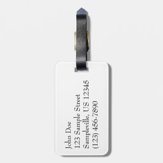 Sparkly Snow Mounds Abstracte Natuur Bagagelabel (Achterkant verticaal)