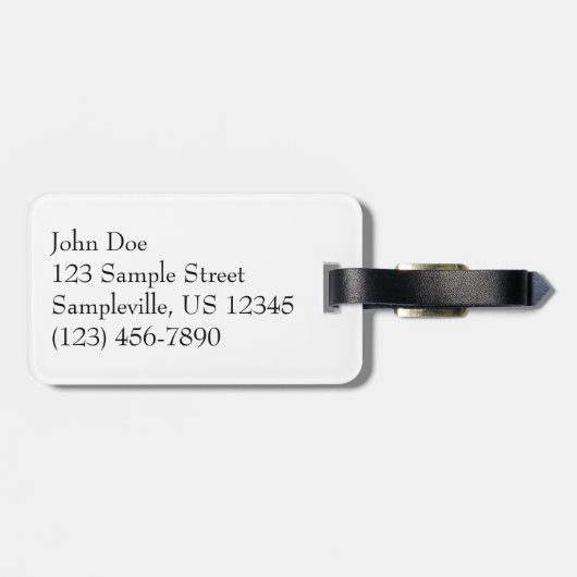 Sparkly Snow Mounds Abstracte Natuur Bagagelabel (Achterkant horizontaal)