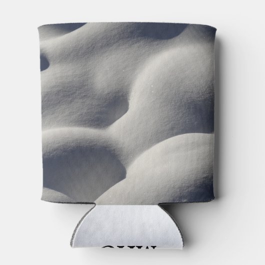 Sparkly Snow Mounds Abstracte Natuur Blikjeskoeler (Achterkant)