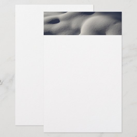 Sparkly Snow Mounds Abstracte Natuur Briefpapier (Voorkant / Achterkant)