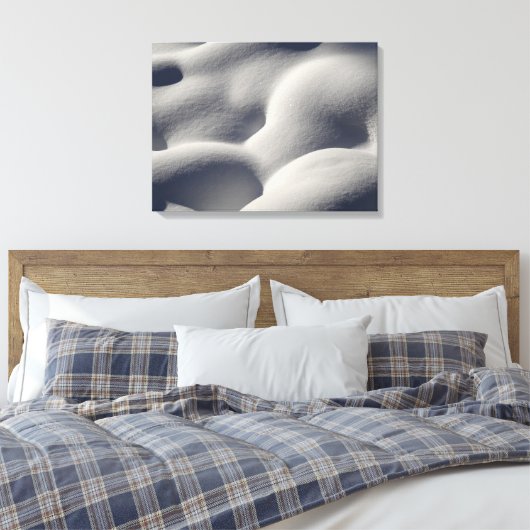 Sparkly Snow Mounds Abstracte Natuur Canvas Afdruk (Insitu (Slaapkamer))
