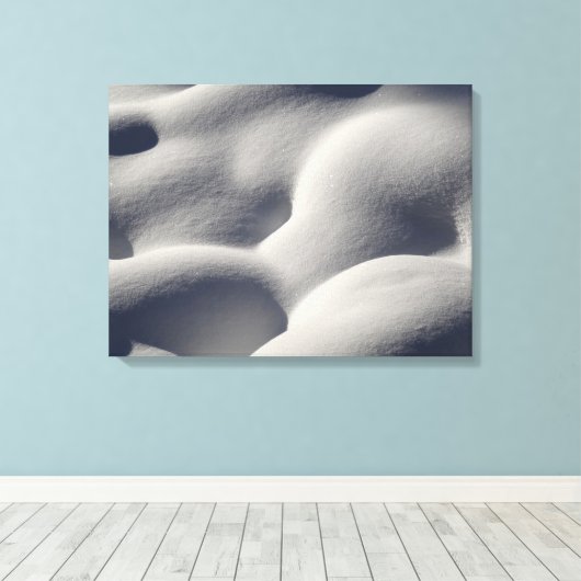 Sparkly Snow Mounds Abstracte Natuur Canvas Afdruk (Insitu (Houten vloer))