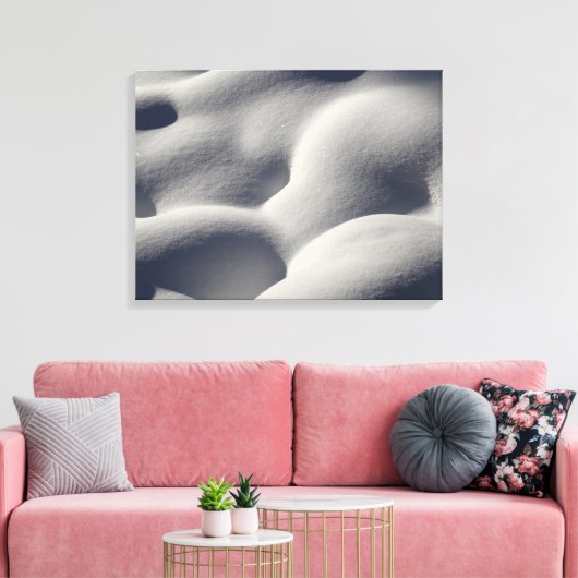 Sparkly Snow Mounds Abstracte Natuur Canvas Afdruk (Insitu (Woonkamer))