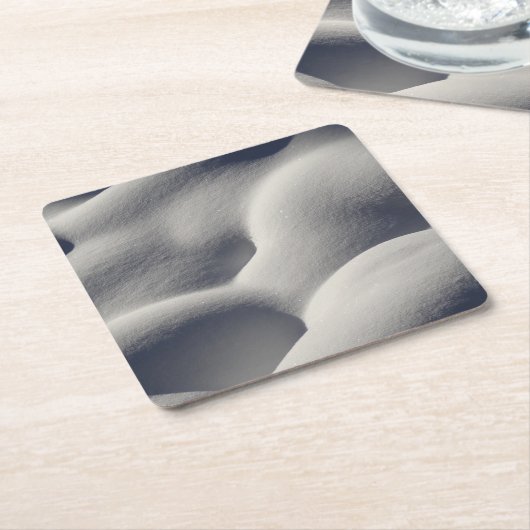 Sparkly Snow Mounds Abstracte Natuur Kartonnen Onderzetters (Schuin)