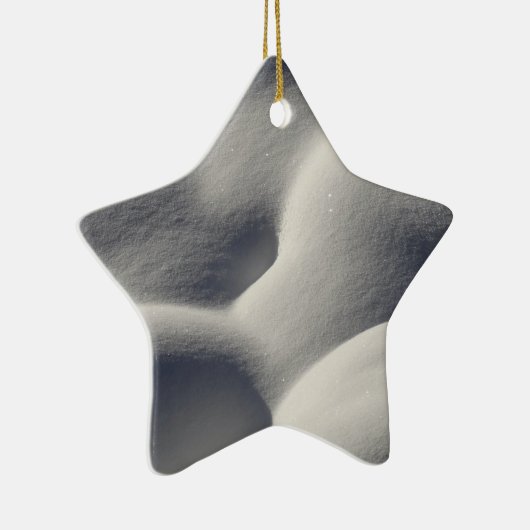 Sparkly Snow Mounds Abstracte Natuur Keramisch Ornament (Rechts)